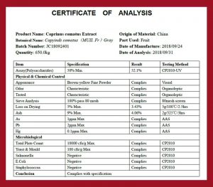 Certifikácia analýzy hnojníka obyčajného