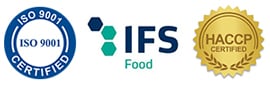 Pečať nezávadnosti ISO 9001 IFS Food HACCP certified