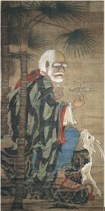 Obrázok taoistického majstra s hubou Reishi